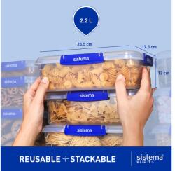  Sistema Klip It Plus Ételtároló Doboz 4 Csattal 2, 2 L - lavonio