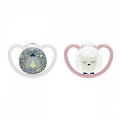 Nuk Baba cumi NUK Perfect Match Air Night FIREFLY/SHEEP 0-6m 2db