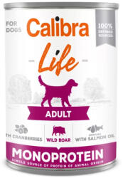 Calibra Dog Life Adult Wild Boar with Cranberries Monoprotein Konzerv 400g