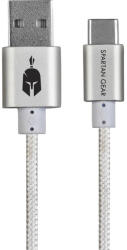 Spartan Gear Double Sided USB Type-C kábel, 2m (2808141) Fehér