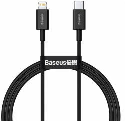 Baseus Superior Series Type-C to iPhone 1m gyorstöltő adatkábel (CATLYS-A01) fekete