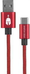 Spartan Gear Double Sided USB Type-C kábel, 2m (2808140) Piros
