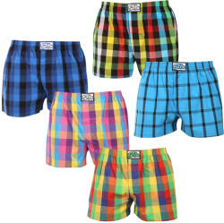 Styx 5PACK férfi bő szárú boxeralsó Styx klasszikus gumipánt többszínű (5A0113456) XL - pepita