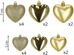 SPRINGOS Ca0958 szív alakú karácsonyi gömb készlet 16 db (CA0958)