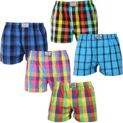 Styx 5PACK férfi bő szárú boxeralsó Styx klasszikus gumipánt többszínű nagyméretű (5E0113456) 4XL - pepita