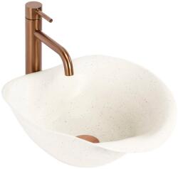 Rea HM-34B Handmade ART pultra ültethető mosdó, bézs REA-U0609 (REA-U0609)