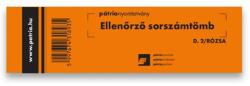 PÁTRIA Nyomtatvány ellenőrző sorszámtömb PÁTRIA D2 100 lapos 146x40 mm rózsaszín (D.2/RÓZSA) - vectraline