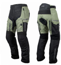 W-TEC Motoros nadrág W-TEC Karmal, kivehető CE protektorok, Air Technology, Visionight fényvisszaverő elemek fekete-olivazöld 3XL (29117-3XL)