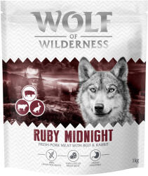 Wolf of Wilderness 1kg Wolf of Wilderness "Ruby Midnight" Beef & Rabbit gabonamentes száraz kutyatáp