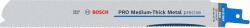 Bosch Fűrészlap PRO Közepesen vastag fémhez, precíziós S1137BEF 1, 1 × 25 × 225 mm, 25 db 2608658995 (2608658995)
