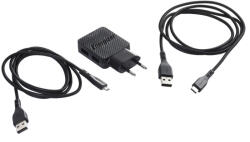 Energizer Fali töltőadapter +1xUSB-C 2.0 kábel+1xMicroUSB kábel FEKETE EAC2BEULCMM/3492548226320 (EAC2BEULCMM)