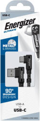 Energizer Töltőkábel 90 Fokos, USB-A/USB-C, FEKETE, 2, 0m EC710CKBK/3492548231829 (EC710CKBK)