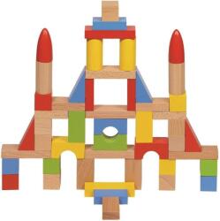 Goki 58575 Színes Fa Építőkocka Vászonzsákban Basic (58575) (58575)
