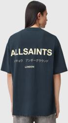 AllSaints pamut póló UNDERGROUND - sötétkék XL