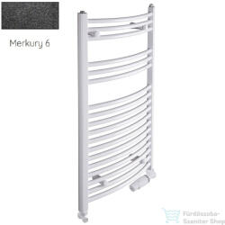 Radeco ADAMO AD6-600/L 1440x650 törölközőszárítós radiátor, MERKURY 6 (metál fekete) színben (Radeco_ADAMO_AD6_600_L_MERKURY6)