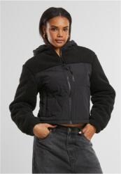 Urban Classics Ladies Sherpa Crinkle Nylon Mix Jacket black/black