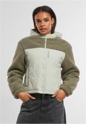 Urban Classics Ladies Sherpa Crinkle Nylon Mix Jacket palegreen/stonegreen