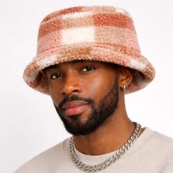 Urban Classics Sherpa Check Bucket Hat whitesand/toffee
