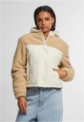 Urban Classics Ladies Sherpa Crinkle Nylon Mix Jacket unionbeige/whitesand
