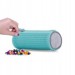 PIXIE CREW Kerek cipzáras tolltartó türkizkék panellel (PXA-05-W09)