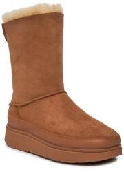 FitFlop Női barna bőr hótaposó Genff Short Doublefaced Fitflop -39 (GO9A69)