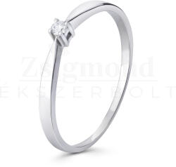  14 karátos fehérarany eljegyzési gyűrű gyémánttal (AU12638) AU12638