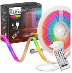 Smartled Led szalag Rgbw Rgb Fehér Cob 24V Neon vonal 5M Tápegység szett Távirányító (Taśma LED 4390)