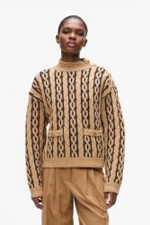 KARL LAGERFELD pulóver gyapjúkeverékből - barna M