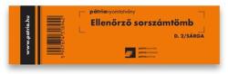 Pátria Nyomtatvány ellenőrző sorszámtömb PÁTRIA D2 100 lapos 146x40 mm sárga (D.2/SÁRGA) - robbitairodaszer