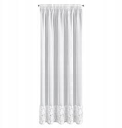 Eurofirany Klasszikus függöny 140 cm x 270 Roses3 Kész Minge Rózsák 3D Fehér (479710)