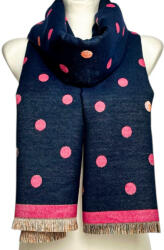  Női sál Meleg pöttyös kétoldalas viszkóz kétszínű rózsaszín