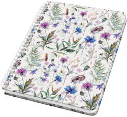 Sigel Spirálfüzet 162x215 mm 60 Lapos Pontrácsos Keményfedeles Jolie Misty Meadows (SIJN618)
