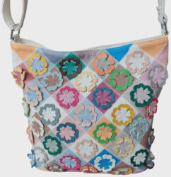 Silvia Rosa Magdaléna női válltáska keresztpántos különleges színes bézs (en-25-080-beige)