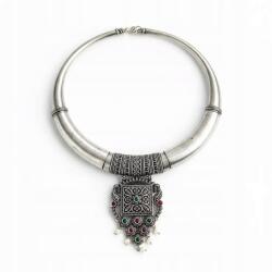  Hasli Oxidált Nyaklánc Fülbevaló Szett Törzsi Piros Zöld Boho