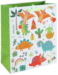 Eurowrap ajándéktasak (26, 5x33x14 cm) dinós (6) (36905-2C)