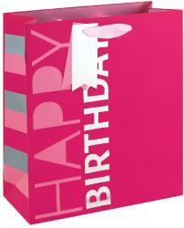Eurowrap ajándéktasak (21, 5x25x10 cm) pink, Happy Birthday (6) (36935-3C)