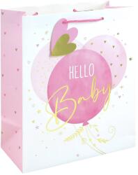 Eurowrap ajándéktasak (26, 5x33x14 cm) Baby, rózsaszín (6) (36878-2C)
