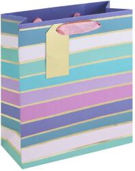 Eurowrap ajándéktasak (21, 5x25x10 cm) kék-lila csíkos (6) (37028-3C)