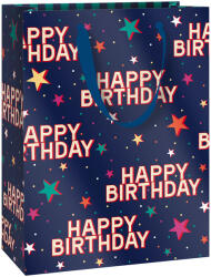 STEWO ajándéktasak (23x13x30 cm) sötétkék, csillagos, Happy Birthday, Starlett (6) (2544509442)