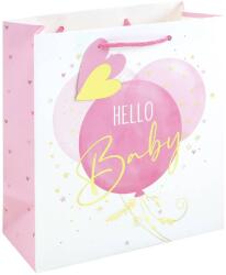 Eurowrap ajándéktasak (21, 5x25x10 cm) Baby, rózsaszín (6) (36878-3C)