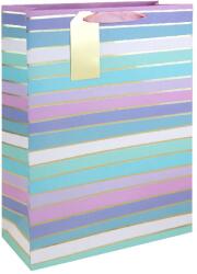 Eurowrap ajándéktasak (33x45, 5x15 cm) kék-lila csíkos (6) (37028-1WC)