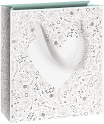 STEWO ajándéktasak (18x8x21 cm) taupe virágminták fehér szívvel, Eldana (6) (2543510051)