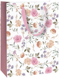 STEWO ajándéktasak (23x13x30 cm) mályva, bézs rózsák, Flowers (6) (2544513826)