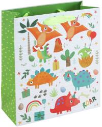 Eurowrap ajándéktasak (21, 5x25x10 cm) dinós (6) (36905-3C)