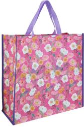Eurowrap ajándéktasak PP (jumbo 45x45x20 cm) rózsaszín virágos (6) (37076-23C)