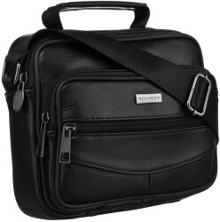  Rovicky Férfi Bőr Oldaltáska -R-13202-S-3853 BLACK - Fekete (5903051223853)