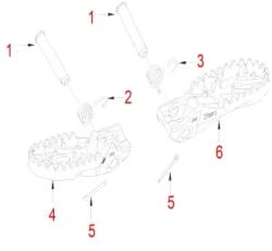 HENGJIAN L front footrest S7-Z300-18-04 (4) (S7-Z300-18-04)