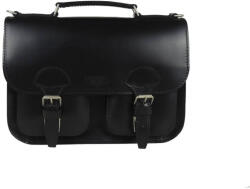 Blázek és Anni klasszikus vonalvezetésű női oldaltáska, A/4-es iratok tárolására, rendező zsebekkel 33, 5*24 cm - Fekete