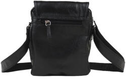 Blázek és Anni mini bőr oldaltáska, sportos kialakítással, állítható hosszúfogóval, zsebekkel 17, 5*23 cm