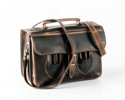 Blázek és Anni valódi bőr női aktatáska, tolltartóval, B/5 méretű iratok tárolására 30*22 cm